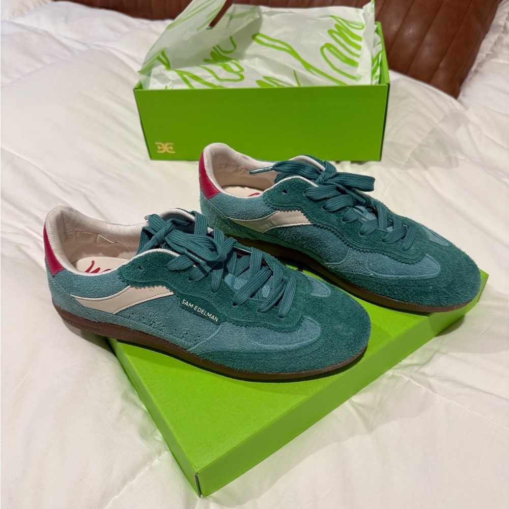 Sam Edelman Teal Suede Sneakers